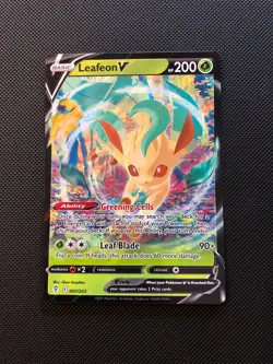 Leafeon V 007/203 Evolving Skies Pokemon NM Fast Shipping - Image 1