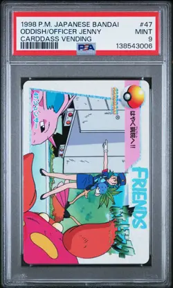 PSA 9 2026 CERT POP 6 ODDISH/OFFICER JENNY 1998 POKEMON JPN BANDAI CARDDASS #47 - Image 1