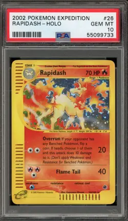 Pokemon Rapidash Expedition Holo Rare #26 PSA 10 Gem Mint - Image 1