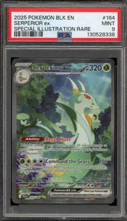 Pokemon Serperior ex Black Bolt Special Illustration Rare #164 PSA 9 Mint - Image 1
