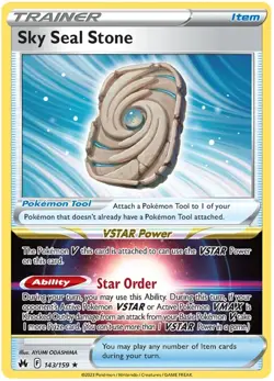 Pokemon TCG: Rare Holo - Sky Seal Stone 143/159 Crown Zenith - Image 1
