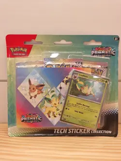 Pokemon Scarlet & Violet Prismatic Evolutions Tech Sticker Collection Leafeon - Image 1