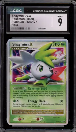 Pokemon Shaymin Lv.X Platinum Holo Ultra Rare #127 CGC 9 Mint - Image 1