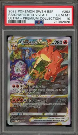 Pokemon Charizard VSTAR Ultra-Premium Coll. Full Alt Art Promo SWSH262 PSA 10 - Image 1