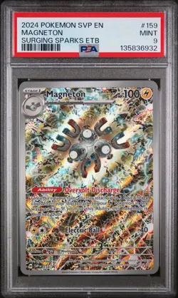 2024 Pokemon SVP EN-SV Black Star Promo Magneton #159 Surging Sparks Etb PSA 9 - Image 1