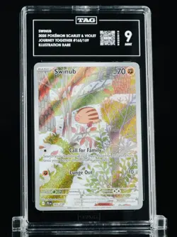 2025 Pokemon JTG EN-Journey Together Swinub #165 Illustration Rare TAG 9 - Image 1