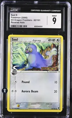 Pokemon EX Dragon Frontiers 62/101 Seel Reverse Holo Delta Species CGC 9 MINT - Image 2