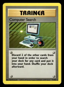 Pokemon Computer Search Base Set 71/102 Regular Unlimited NM - Image 1