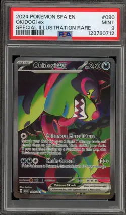 Pokemon Okidogi ex Shrouded Fable Special Illustration Rare #090 PSA 9 Mint - Image 1