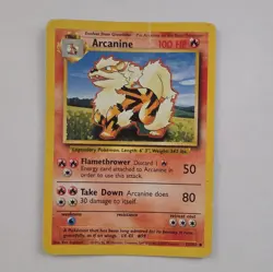 Pokemon Arcanine 23/102 WotC Base Set Unlimited Uncommon - Image 1