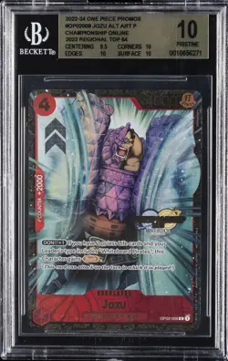 2022-24 ONE PIECE PROMOS CHAMP ONLINE 2023 REGIONAL TOP 64 #OP02008 JOZU BGS 10 - Image 1