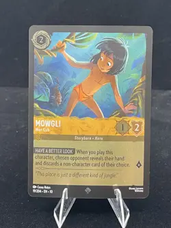Disney Lorcana-Whispers in the Well-Mowgli - Man Cub-#19-Cold Foil Holo-NM - Image 4