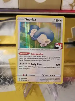 Snorlax Holo 131/185 Pokemon Prize Series 1 Pack Promo Pokemon Card NM/LP Stamp - Image 1