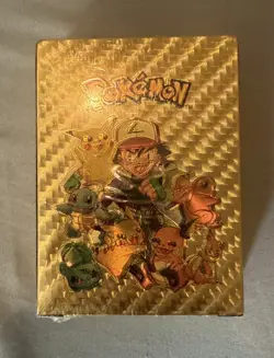 Pokemon 55pc Custom Gold Foil Card Fake Pokemon Cards - Image 1