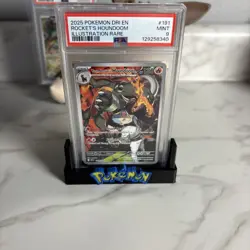 Pokemon TCG Team Rockets Houndoom Illustration Card 191/182 Destined Rivals PSA9 - Image 1