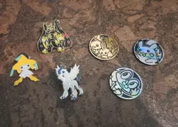 Pokemon Card Lot Pins Coins Generations Pokedex Book Steelix Keldio - Image 3