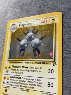 Magneton 9/130 Base Set 2 Pokemon Card Rare Holo - Image 4