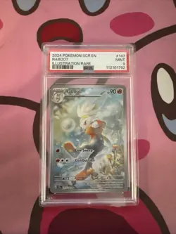 Pokemon TCG Raboot Scarlet & Violet Stellar Crown Illustration Holo Card 147/142 - Image 1