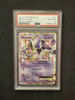 PSA 10 Mewtwo EX 52/108 XY Evolutions Pokemon Card 🔥 SHIPS ASAP - Image 1
