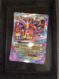 Mega M Garchomp EX Black Star Promo Rare XY168 Jumbo Card LP - Image 1