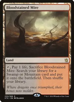 Bloodstained Mire Khans of Tarkir - NM/M MTG FETCHLAND - Image 1