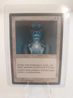 Vintage MTG Magic the Gathering Aura of Silence Weatherlight LP - Image 1