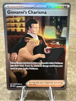 Pokemon Mew 151 Giovanni’s Charisma 204/165 Special Illustration Rare NM - Image 1
