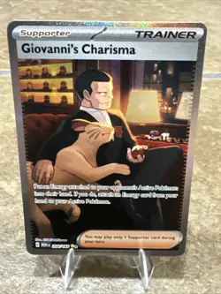 Pokemon Mew 151 Giovanni’s Charisma 204/165 Special Illustration Rare NM - Image 2