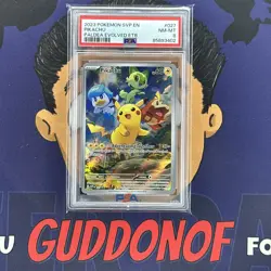 PSA 8 NEAR MINT 2023 Pokemon Paldea Evolved ETB PIKACHU #027 Promo - Image 1