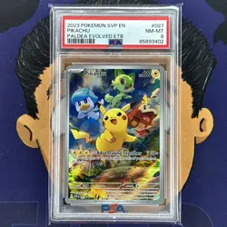 PSA 8 NEAR MINT 2023 Pokemon Paldea Evolved ETB PIKACHU #027 Promo - Image 2