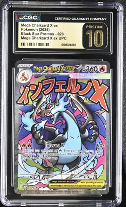 Mega Charizard X ex 2025 Pokemon Black Star Promos CGC 10 #023 - Image 1