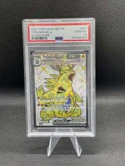 Pokemon TCG Tyranitar ex 211/197 2023 Obsidian Flames PSA 10 GEM MINT FULL ART - Image 1