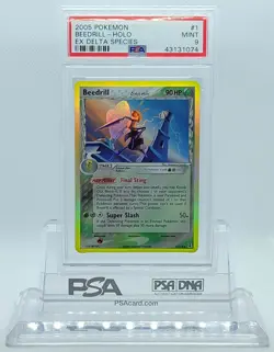 POKEMON EX DELTA SPECIES BEEDRILL #1 HOLO FOIL CARD PSA 9 MINT #43131074 - Image 1