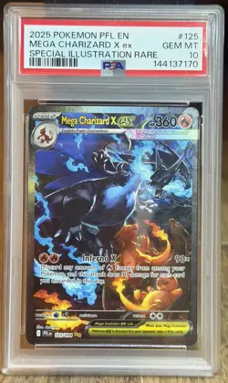 Pokemon 2025 Mega Charizard X ex 125/094 SIR Phantasmal Flames GEM MINT PSA 10 - Image 1