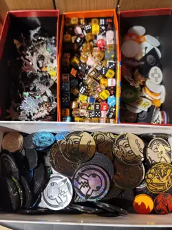 Pokemon TCG Accessories Lot Blindbag/Coin, Dice, Counters, Pins See Description - Image 1