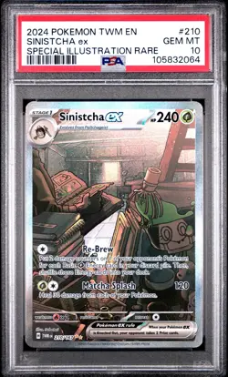 2024 Pokemon Twilight Masquerade Sinistcha EX Special Illustration Rare PSA 10 - Image 1