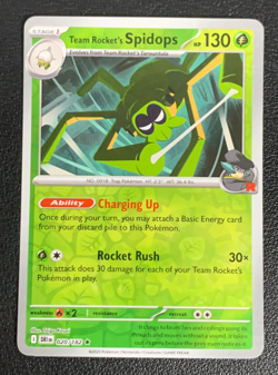 Team Rocket's Spidops 020/182 Destined Rivals Reverse Holo Pokemon TCG Card NM - Image 1