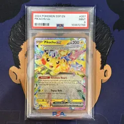 PSA 9 MINT 2024 Pokemon Surging Sparks PIKACHU EX #057 - Image 2
