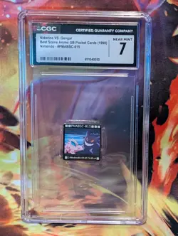 Pokemon Best Scene Anime Gb Pocket Cards #pmabsc-015 Nidorino Vs Gengar Cgc 7 - Image 1