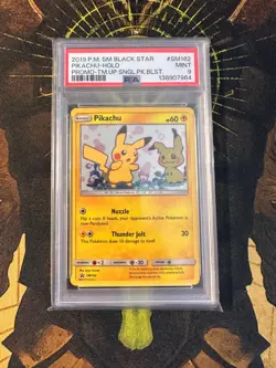 Pokemon Pikachu SM162 Promo Holo PSA 9 - Image 1