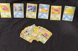 Japanese Pokemon Fossil Set Card Lot 24 Cards Vintage 1997 w/ Omastar Golbat - Image 1