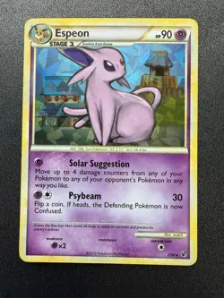 Pokemon TCG HGSS Undaunted -Espeon- Holo Rare 2/90 - Image 1