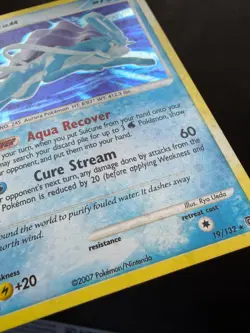 Pokemon TCG DP Secret Wonders -Suicune- Holo Rare 19/132 Full Holo Bleed - Image 3