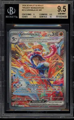 Pokemon Greninja ex Twilight Masquerade Special Illustration Rare #214 BGS 9.5 - Image 1