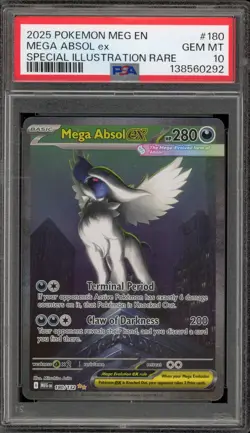 Pokemon Mega Absol ex Mega Evolution Special Illustration Rare #180 PSA 10 - Image 1