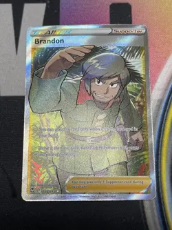 Brandon #188 FA Ultra Rare Holo 188/195 Silver Tempest Pokemon TCG NM - Image 1