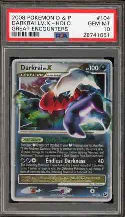 Pokemon Darkrai Lv.X Great Encounters Holo Ultra Rare #104 PSA 10 Gem Mint - Image 1