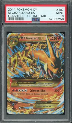 2014 Pokemon Flashfire M Charizard Ex Ultra Rare #107 XY MINT PSA 9 - Image 1