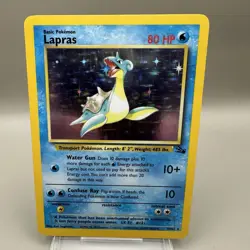 Lapras 10/62 WotC Pokemon 1999 Fossil Holo Rare NM-LP - Image 1