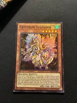 YuGiOh Crystron Sulfador OP30-EN005 OTS Tournament Pack 30 Super Rare Near Mint - Image 1